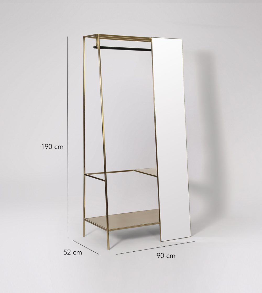 Augsberg Wardrobe Brass & Black - Image 7