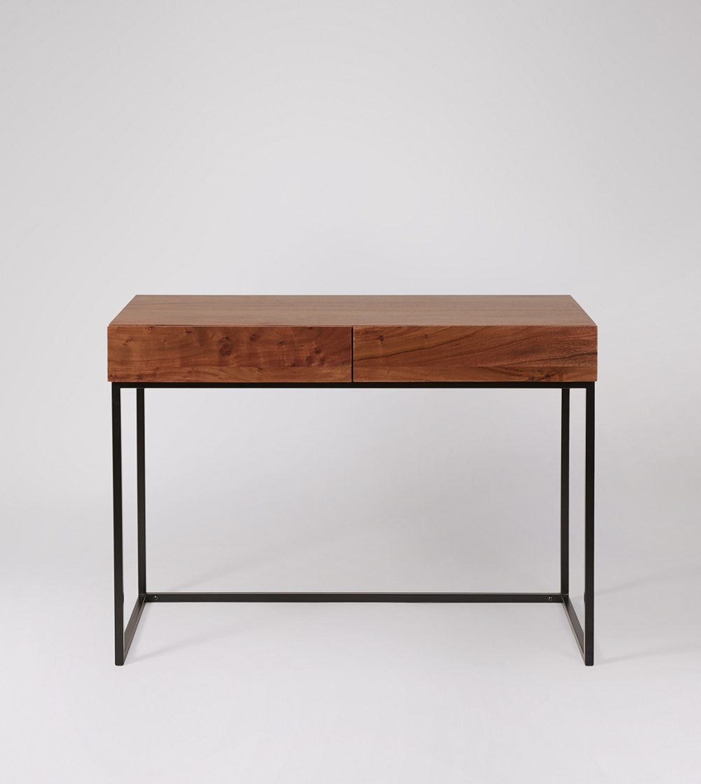 Brody Matt Black Wooden Desk - Image 3