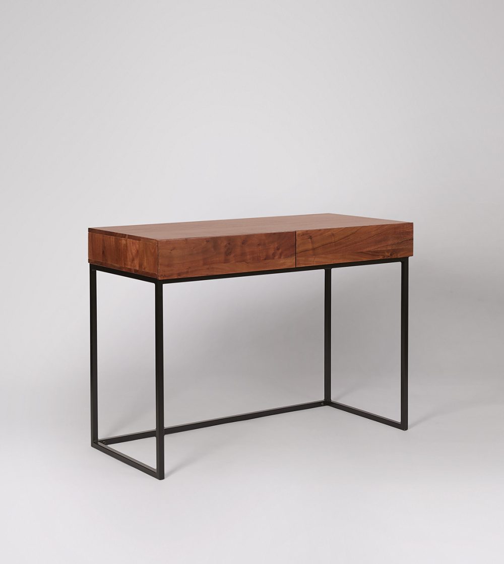 Brody Matt Black Wooden Desk - Image 2