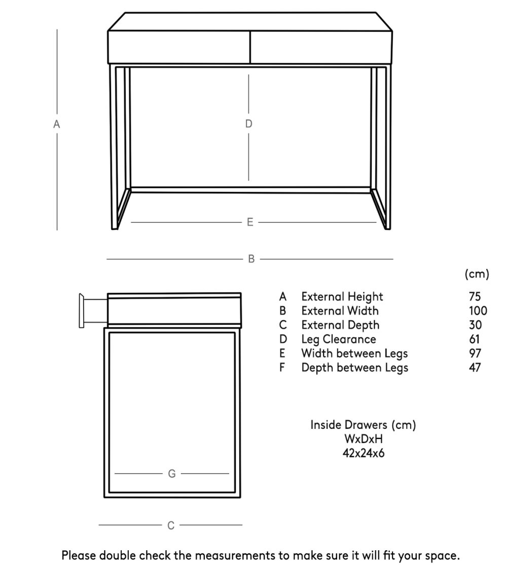 Brody Matt Black Wooden Desk - Image 6