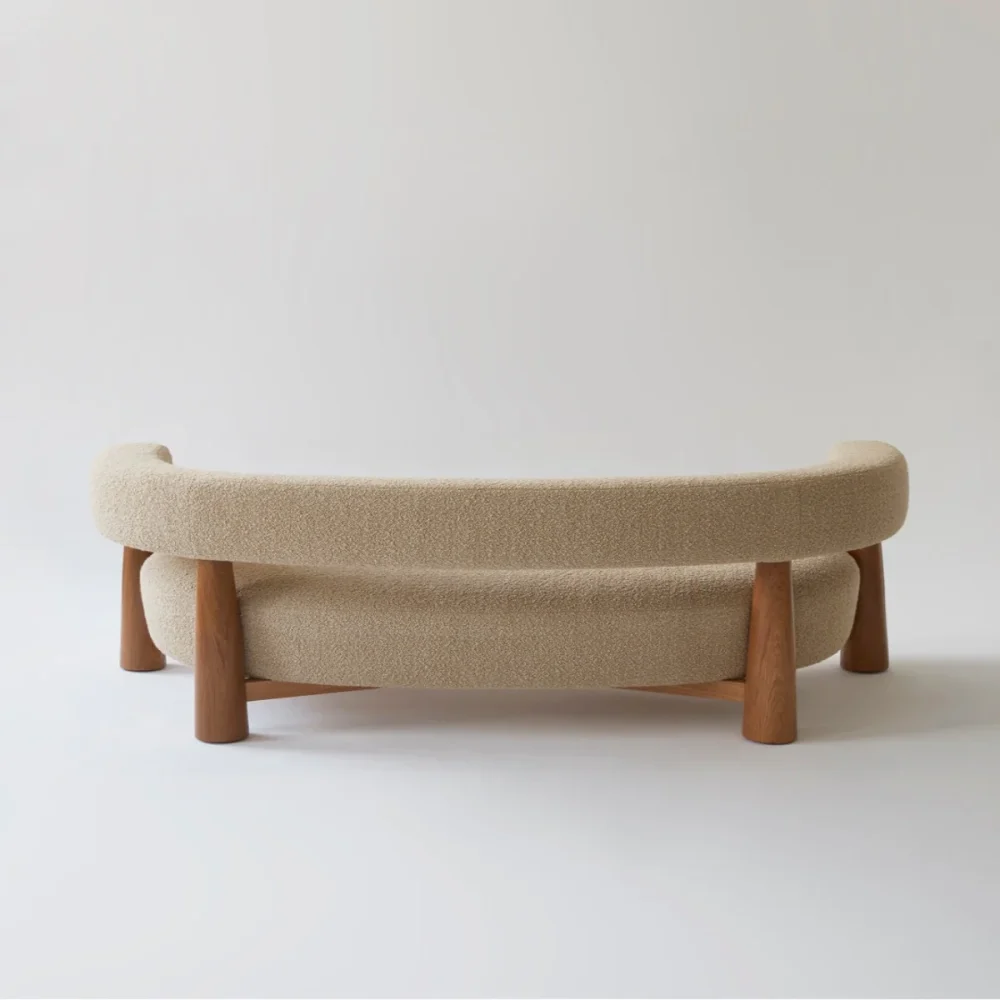 Castles Curved Boucle Sofa - Image 3
