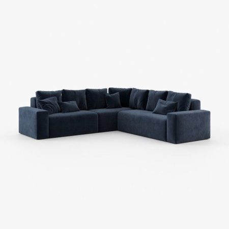Deep Blue Corner Sofa