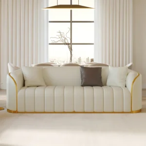 Universal Faux Leather 3-Seater Sofa