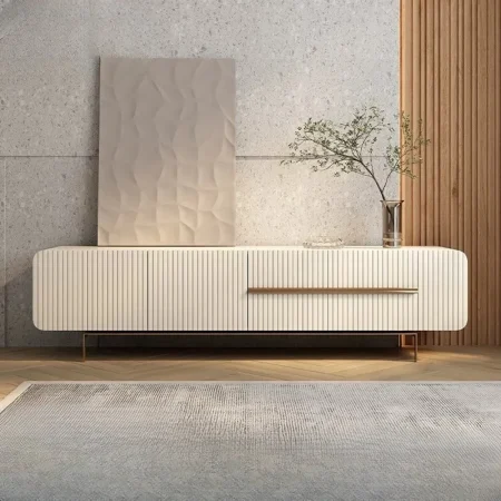 Infinity Beige Fluted TV Stand