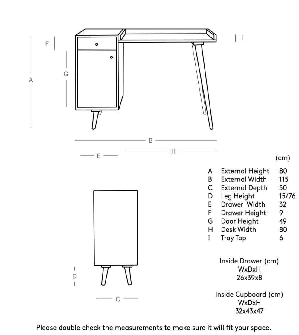 Emili Wooden Desk - Image 6