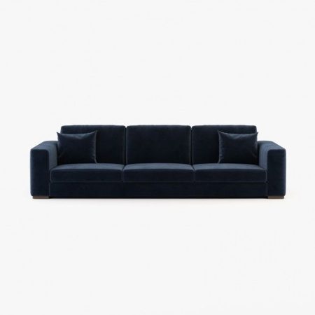 Grey Deep Blue Sofa