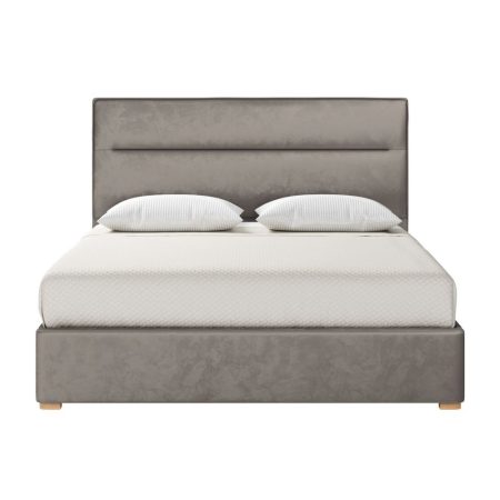 Lewis Modern Horizontal Bed - Dim Gray, Queen Bed(160 x 200 cm)