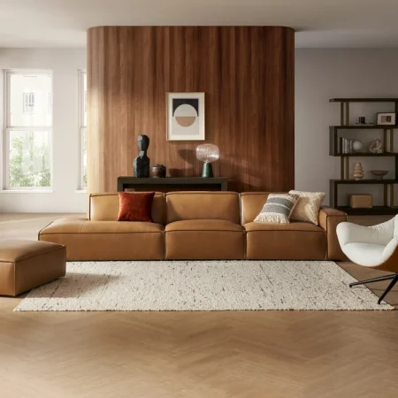 Brown Leather Sofa