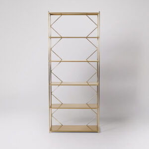 Mosaic Wide Shelving Unit, Brass