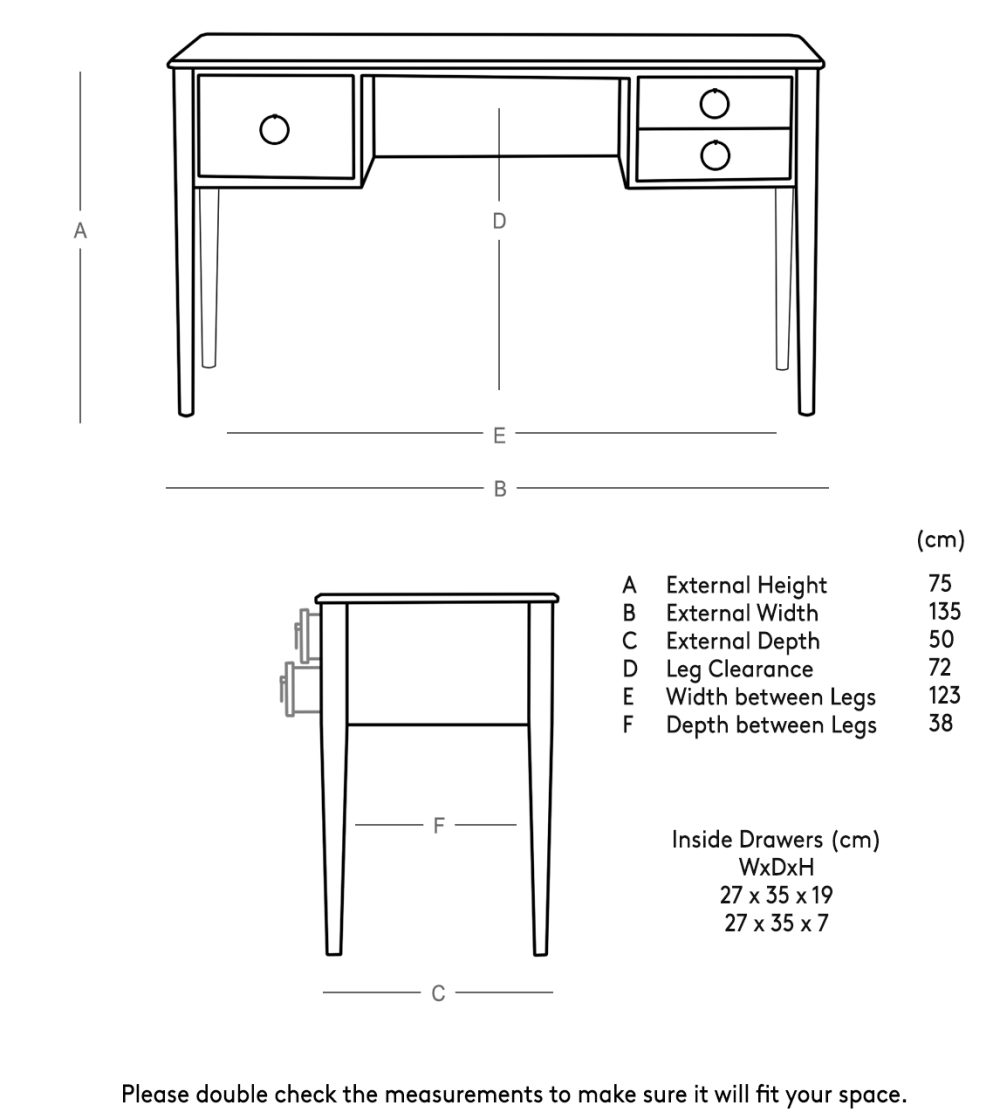 Reyna Wooden Desk - Image 6