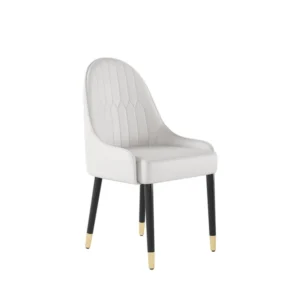 Samri-odern White Armless Dining Chairs