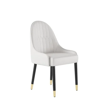 Samri-odern White Armless Dining Chairs