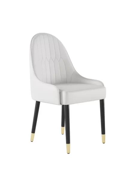 Samri-odern White Armless Dining Chairs