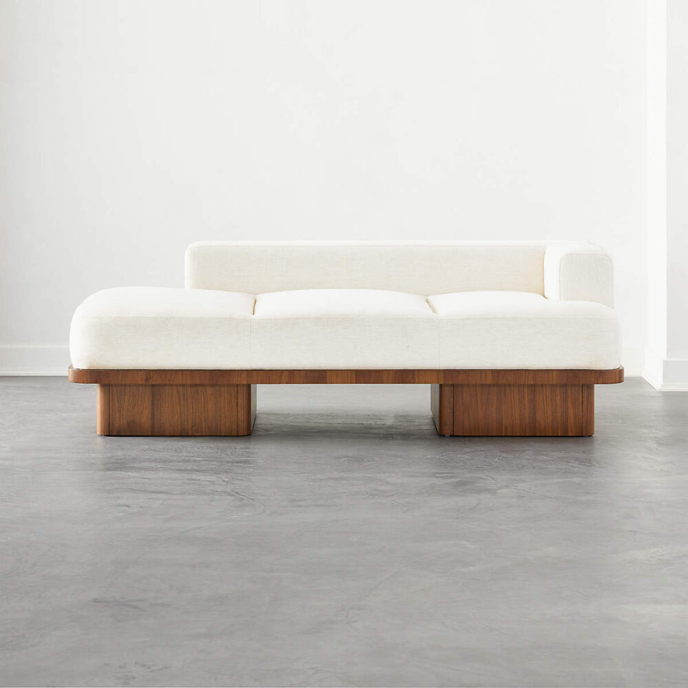 Serafin Snow Upholstered Chaise loungue - Image 5