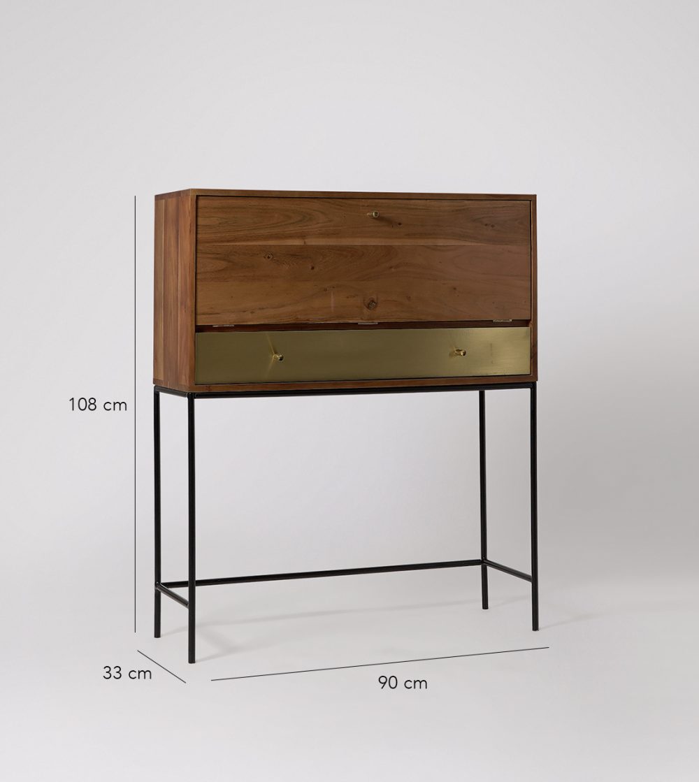 Sheringham Bureau Matt Black - Image 6