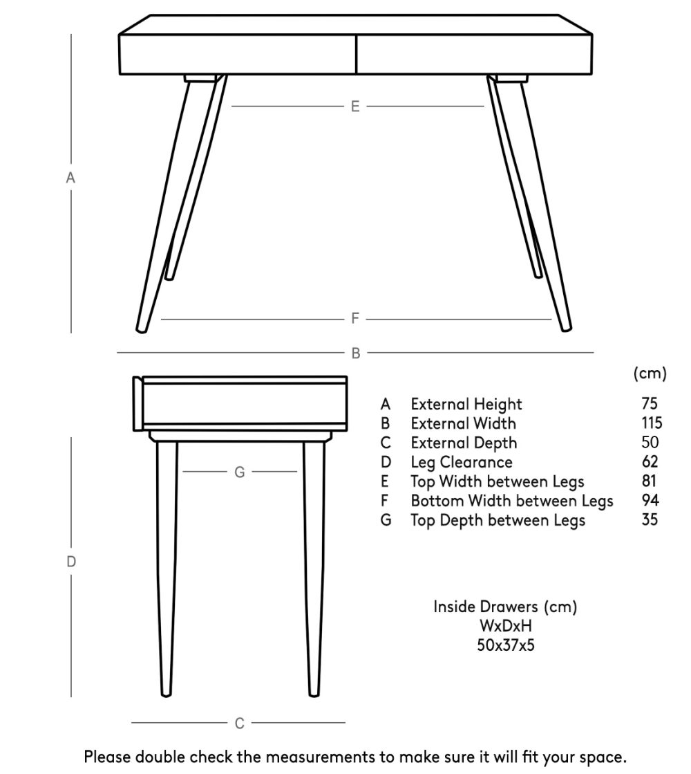 Watts Wooden Desk - Image 5