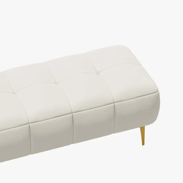 Upholstered Bedroom Bench with Metal Legs - Image 5