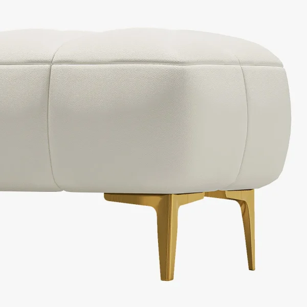 Upholstered Bedroom Bench with Metal Legs - Image 6