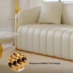 Three-Seater Faux Leather Sofa - Image 10