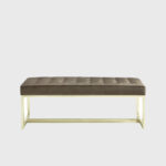 Velvet Button Tufted Bedroom Bench