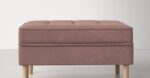 Velvet Tufted Cocktail Ottoman - Image 2