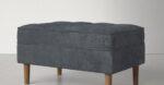 Velvet Tufted Cocktail Ottoman - Image 9