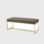 Velvet Button Tufted Bedroom Bench - Image 2