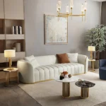 Three-Seater Faux Leather Sofa - Image 4