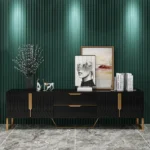 Berklin Black Wood Rectangle TV Stand - Image 13