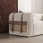Karmel Boucle Side Storage Sofa Bed - Image 5