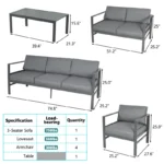 5-Piece Outdoor Sofa Set - Image 11