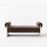 Rulla Coffee Faux Mohair Daybed