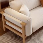 Art Deco Cream Sofa - Image 4
