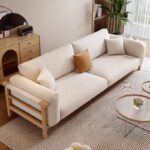 Art Deco Cream Sofa - Image 2