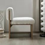 Bouclé Wishbone Accent Chair - Image 4