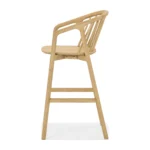 Theon Wood Barstool - Image 4