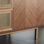Bold Walnut Sideboard Buffet Cabinet - Image 9