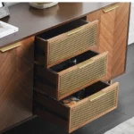 Bold Walnut Sideboard Buffet Cabinet - Image 6