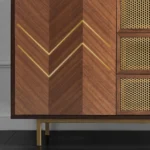 Bold Walnut Sideboard Buffet Cabinet - Image 5