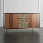 Bold Walnut Sideboard Buffet Cabinet - Image 2