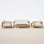 8-Person Beech Wood Outdoor Seating Group