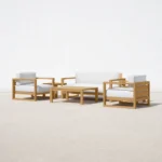 8-Person Beech Wood Outdoor Seating Group - Image 4