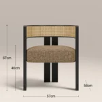 Clifton Boucle Dining Chair - Image 10