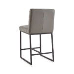 Graphite Grey Leather Counter Stool - Image 3