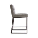 Graphite Grey Leather Counter Stool - Image 5