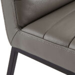 Graphite Grey Leather Counter Stool - Image 6