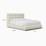 Cloudelle Marshmallow Boucle Bed - Image 4