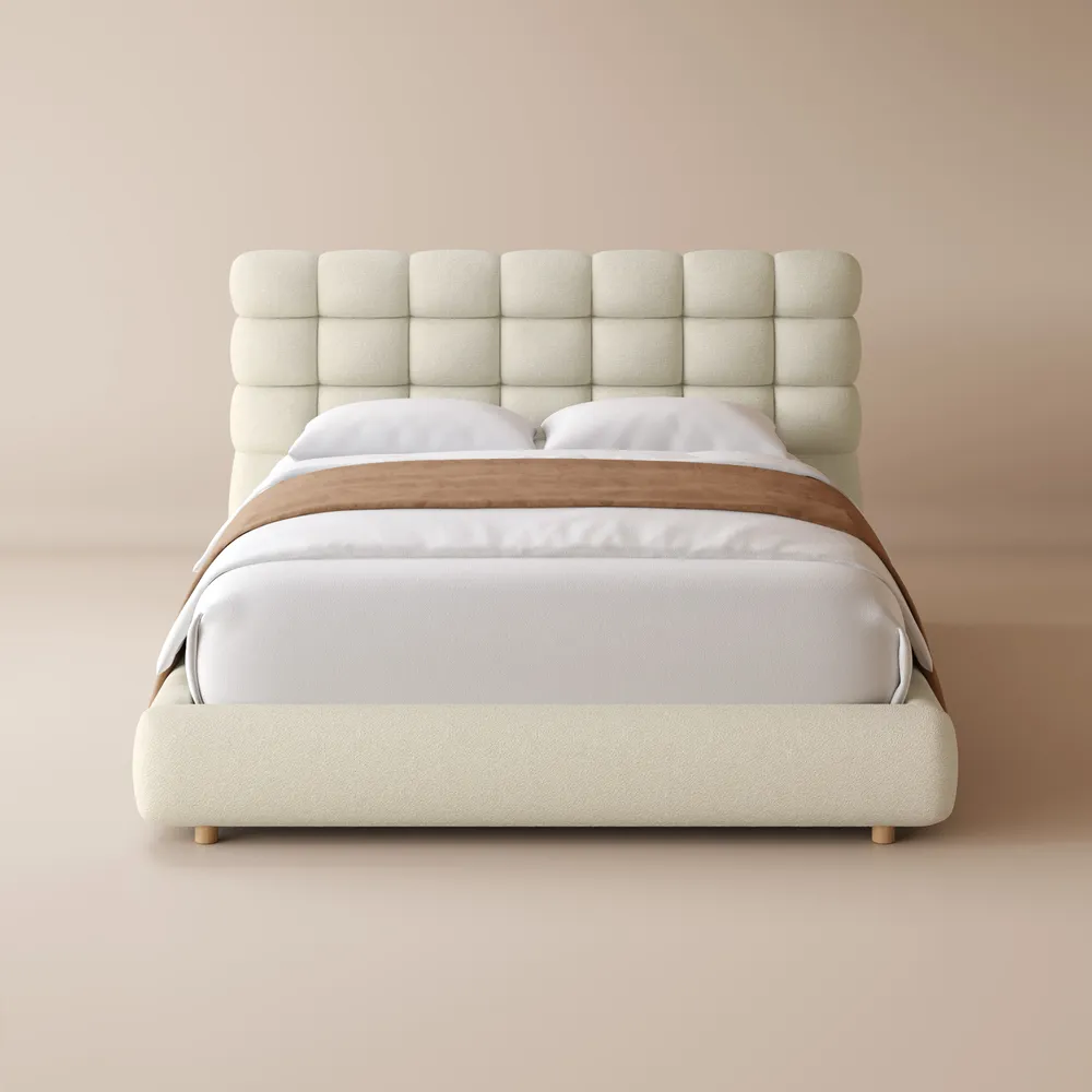 Cloudelle-Marshmallow-Boucle-Bed-4.webp Cloudelle Marshmallow Boucle Bed - Image 1