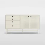 Cream Style White Iron Sideboard