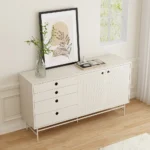 Cream Style White Iron Sideboard - Image 3